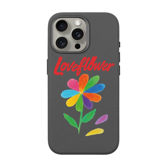 LOVE FLOWER-iPhone 15 Pro Max Leather Premium Kılıf MagSafe Özellikli