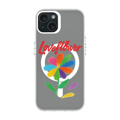 LOVE FLOWER-iPhone 15 Plus Hold Kılıf MagSafe Özellikli