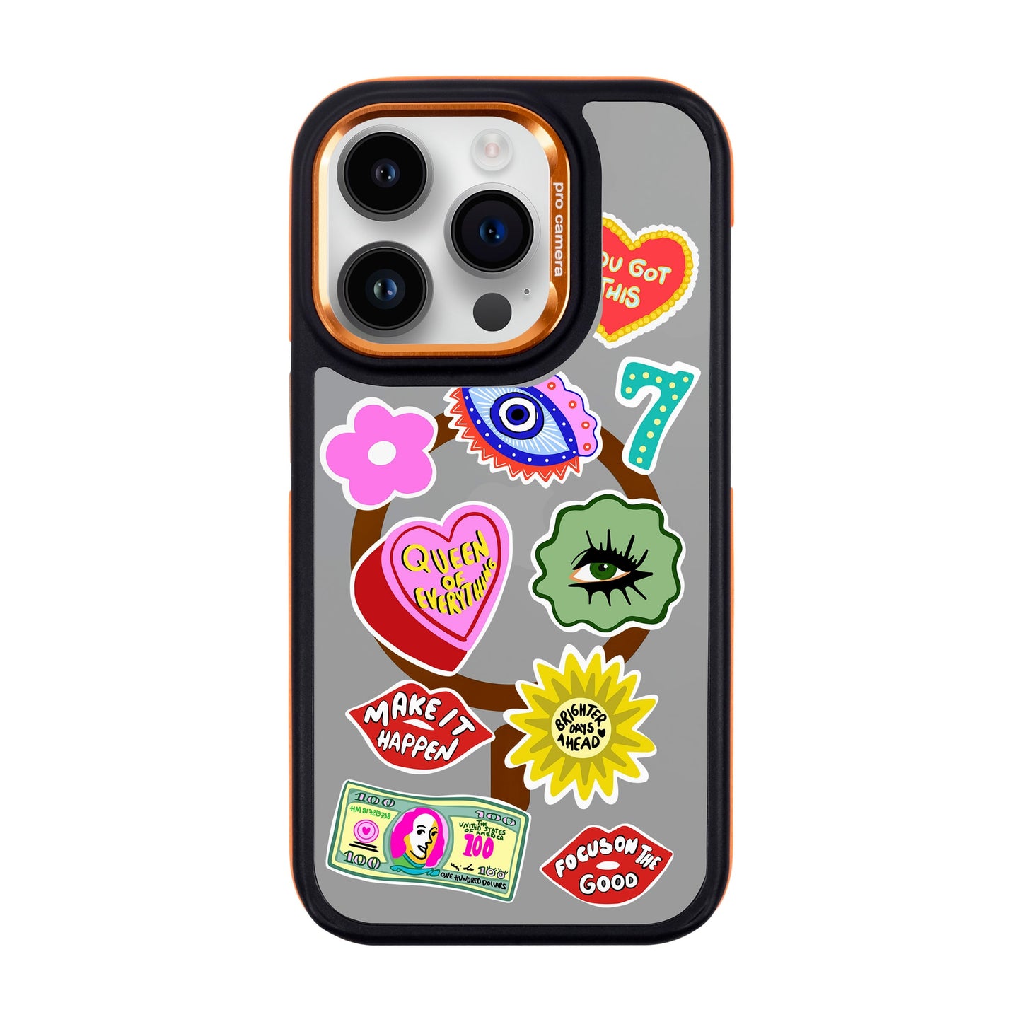 HM STICKERS-iPhone 14 Pro Dark Kılıf MagSafe Özellikli