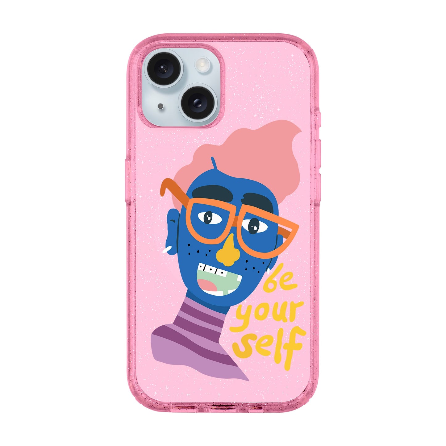 BE YOUR SELF-iPhone 15 Plus Shiny Kılıf MagSafe Özellikli