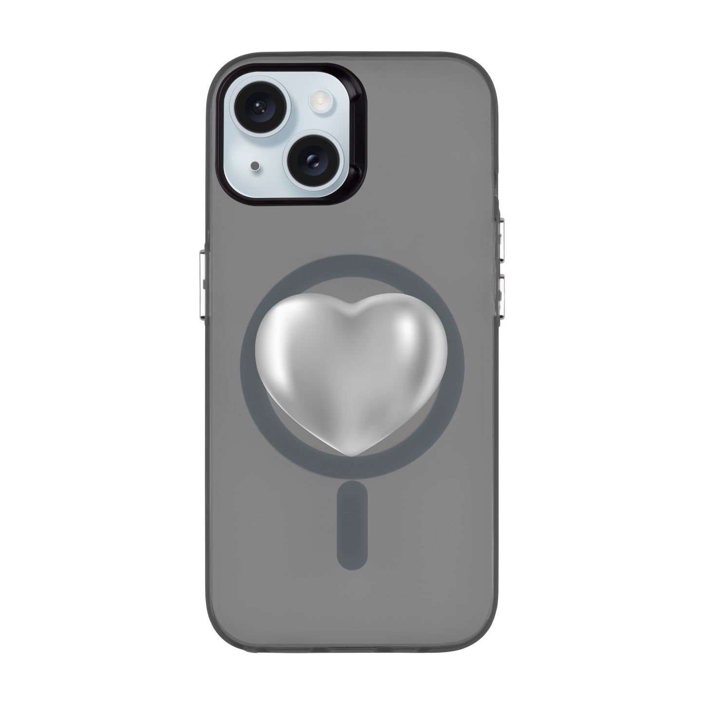 SILVER HEART-iPhone 15 Hold Kılıf MagSafe Özellikli
