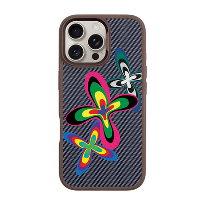COLOR FLOWER-iPhone 16 Pro Max Plaid Kılıf MagSafe Özellikli