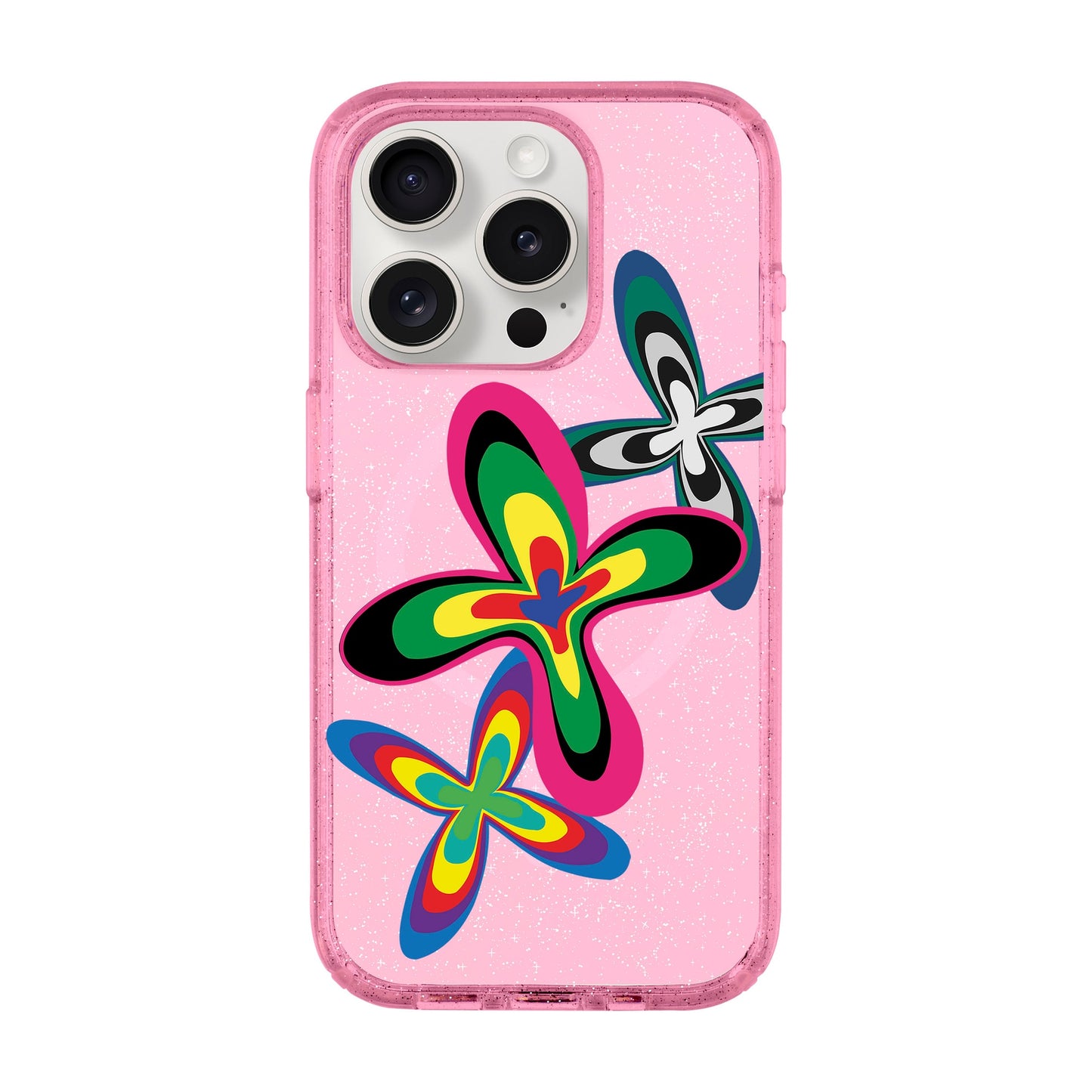 COLOR FLOWER-Shiny Kılıf MagSafe Özellikli - iPhone 15 Pro