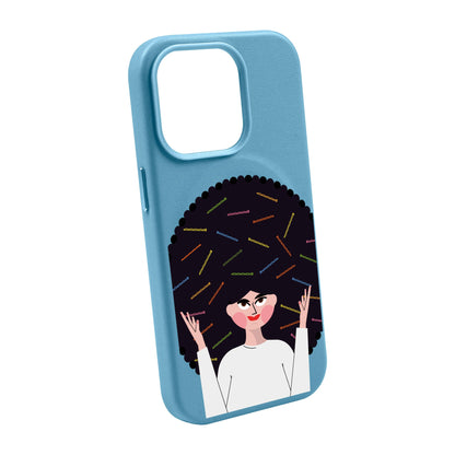 TANGLES OF HAPPINESS-Leather Kılıf MagSafe Özellikli - iPhone 13