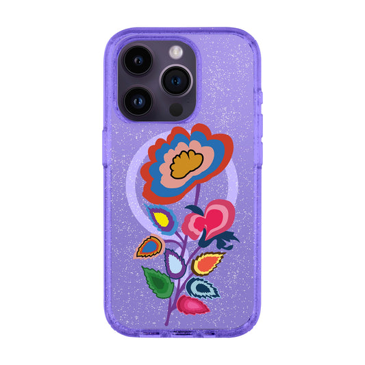 KNITTED FLOWER-iPhone 14 Pro Shiny Kılıf MagSafe Özellikli