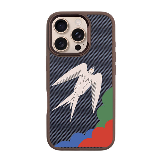L’OISEAU LIBRE-iPhone 16 Pro Plaid Kılıf MagSafe Özellikli
