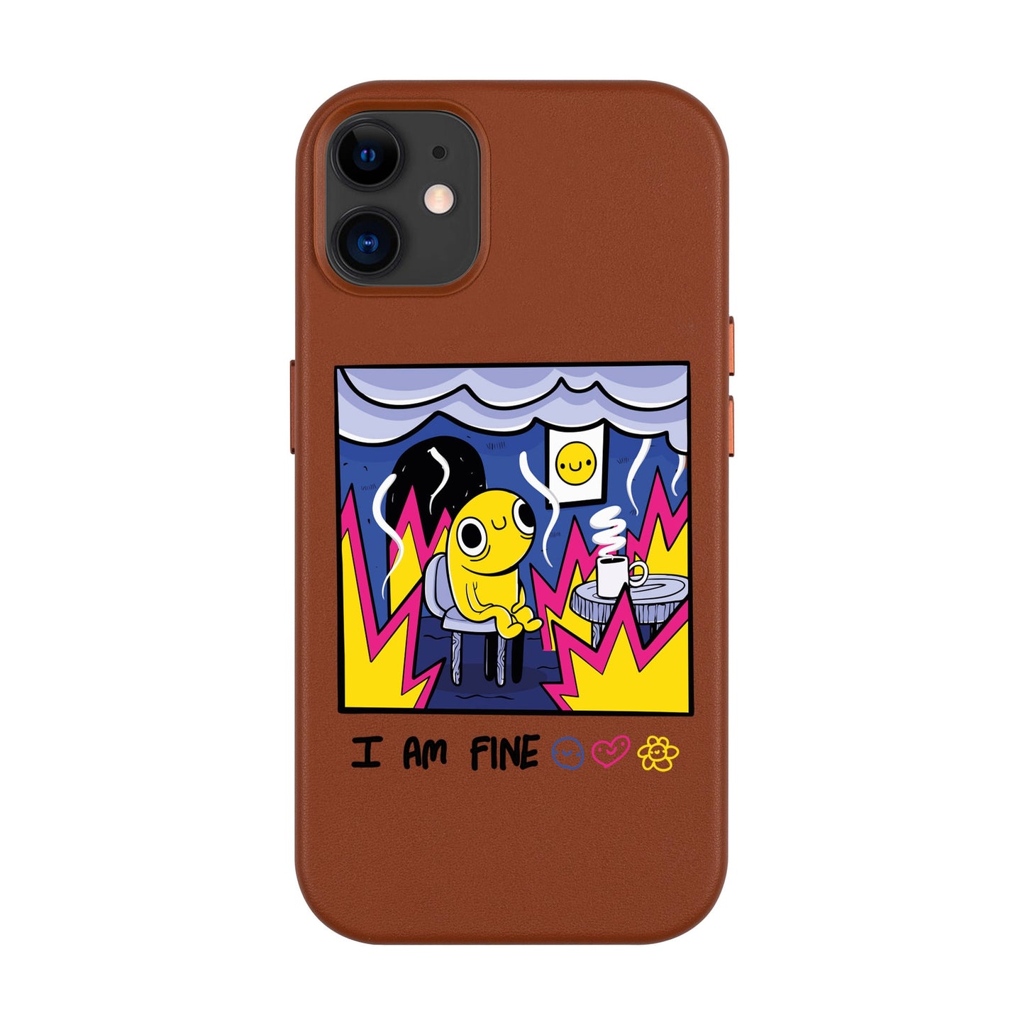 I AM FINE-Leather Kılıf MagSafe Özellikli - iPhone 11