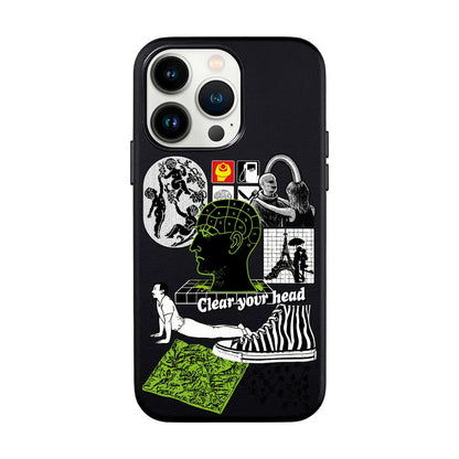 CLEAR YOUR HEAD-iPhone 13 Pro Max Leather Kılıf