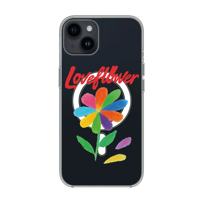 LOVE FLOWER-iPhone 14 Plus Solid Kılıf MagSafe Özellikli