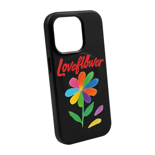 LOVE FLOWER-iPhone 14 Pro Max Leather Kılıf MagSafe Özellikli