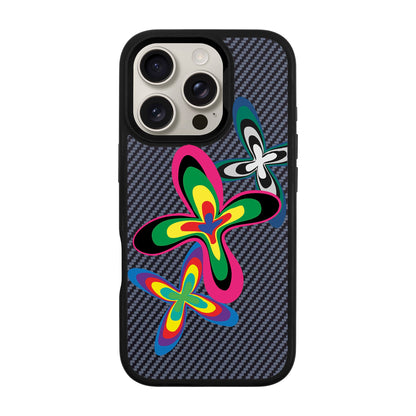 COLOR FLOWER-iPhone 16 Pro Plaid Kılıf MagSafe Özellikli