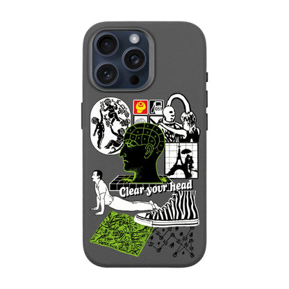 CLEAR YOUR HEAD-iPhone 15 Pro Max Leather Premium Kılıf MagSafe Özellikli