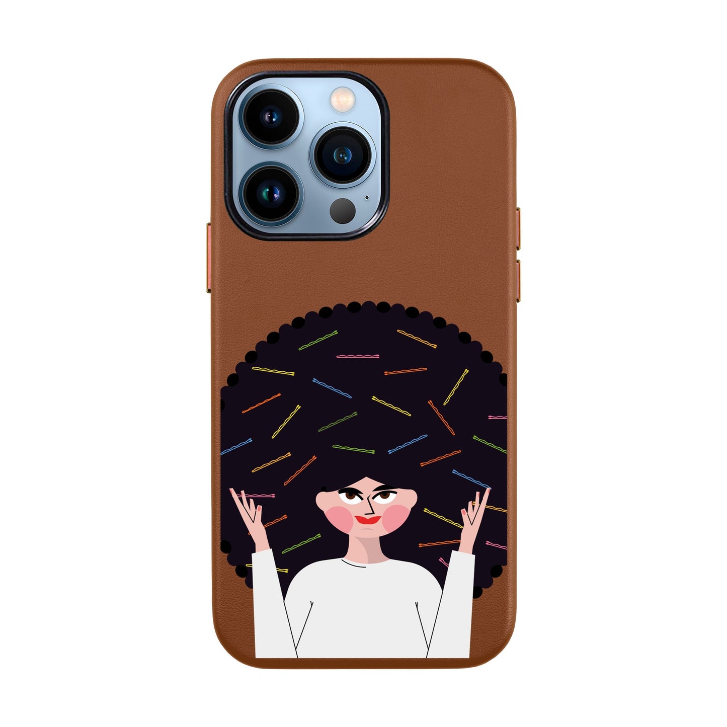 TANGLES OF HAPPINESS-iPhone 13 Pro Leather Kılıf