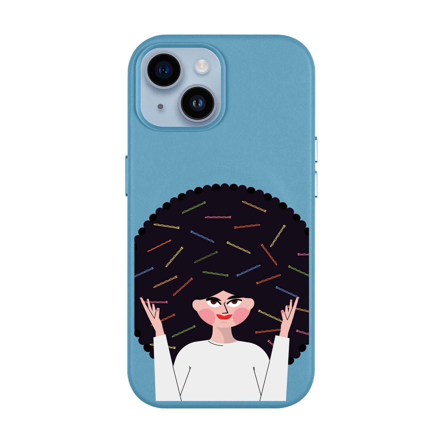 TANGLES OF HAPPINESS-Leather Kılıf MagSafe Özellikli - iPhone 13