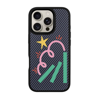 DOMINO-iPhone 16 Pro Plaid Kılıf MagSafe Özellikli