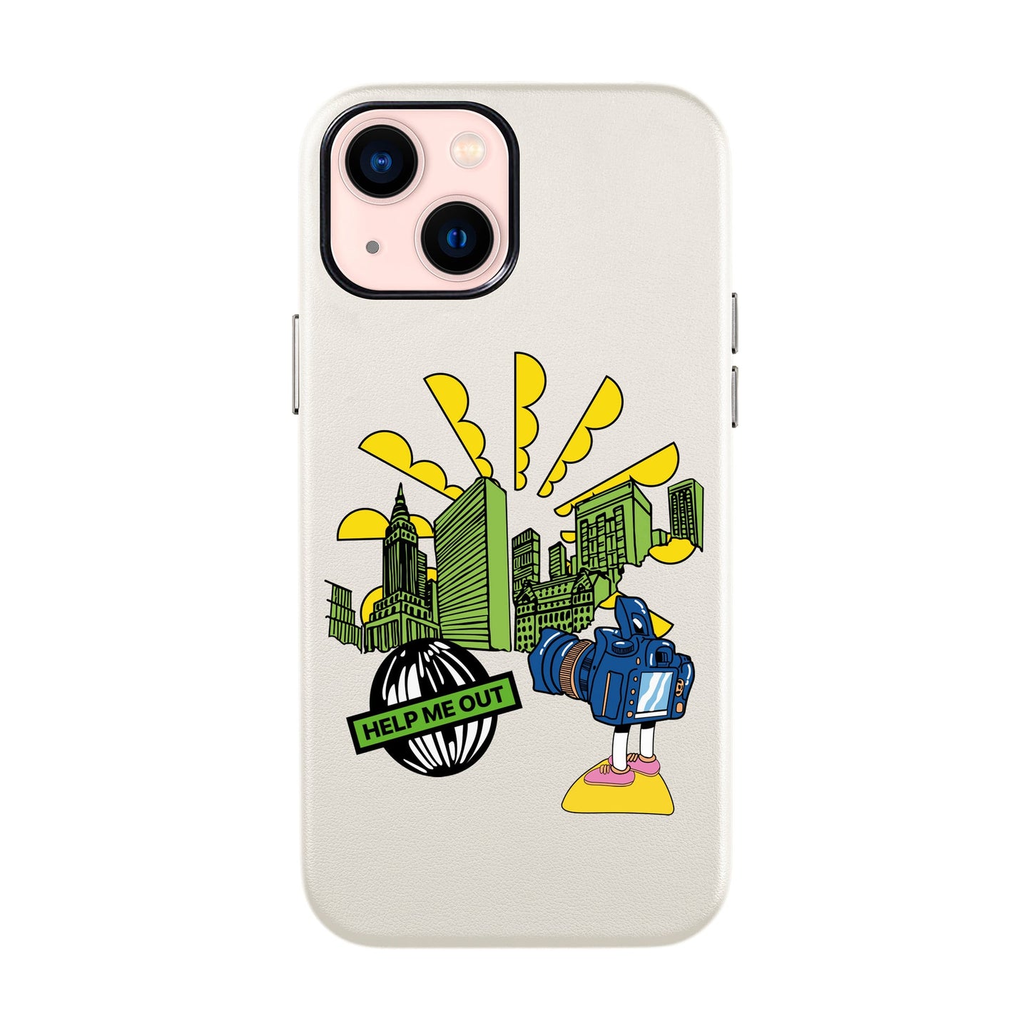 HELP ME OUT-iPhone 14 Leather Kılıf