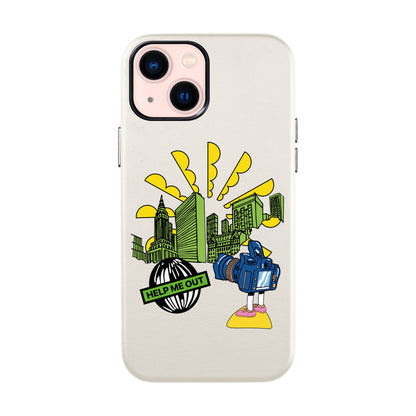 HELP ME OUT-iPhone 14 Leather Kılıf