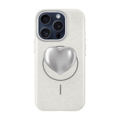 SILVER HEART-iPhone 15 Pro Radiant Kılıf MagSafe Özellikli