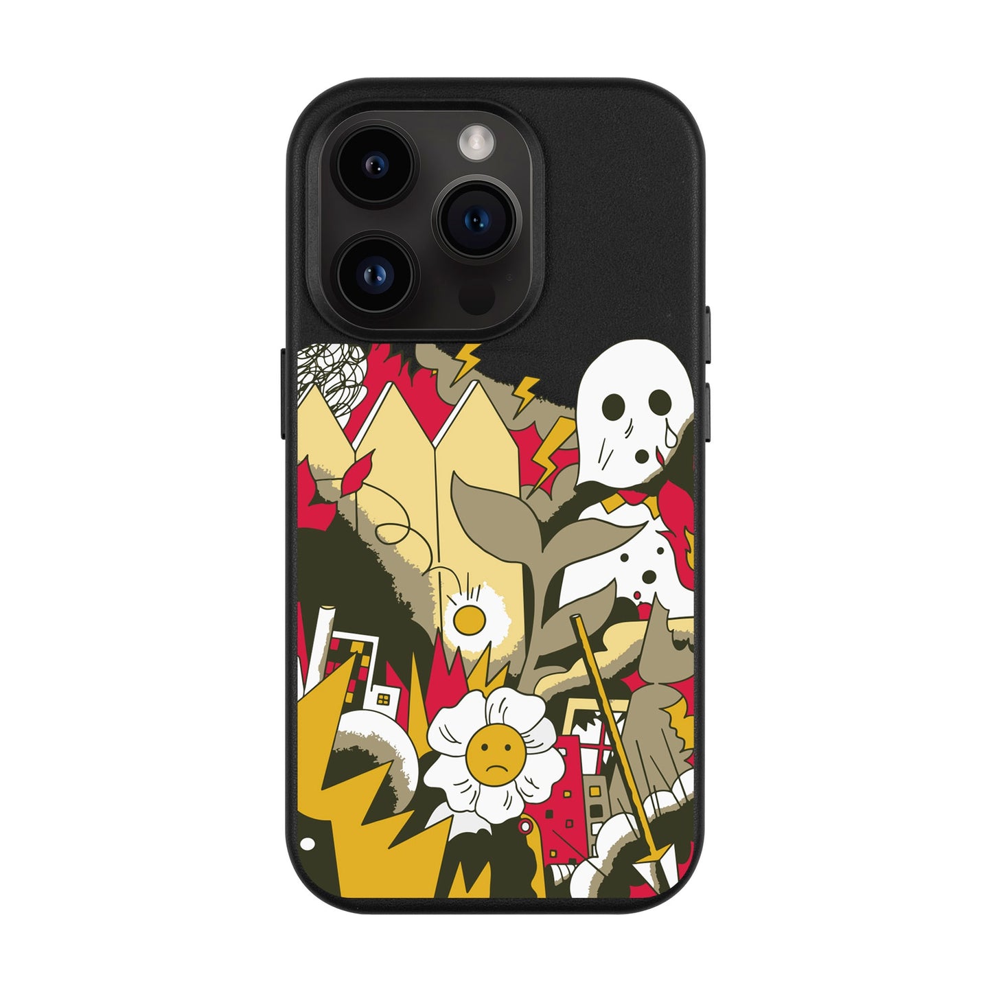 EVERYTHING IS BURNING-Leather Kılıf MagSafe Özellikli - iPhone 14 Pro