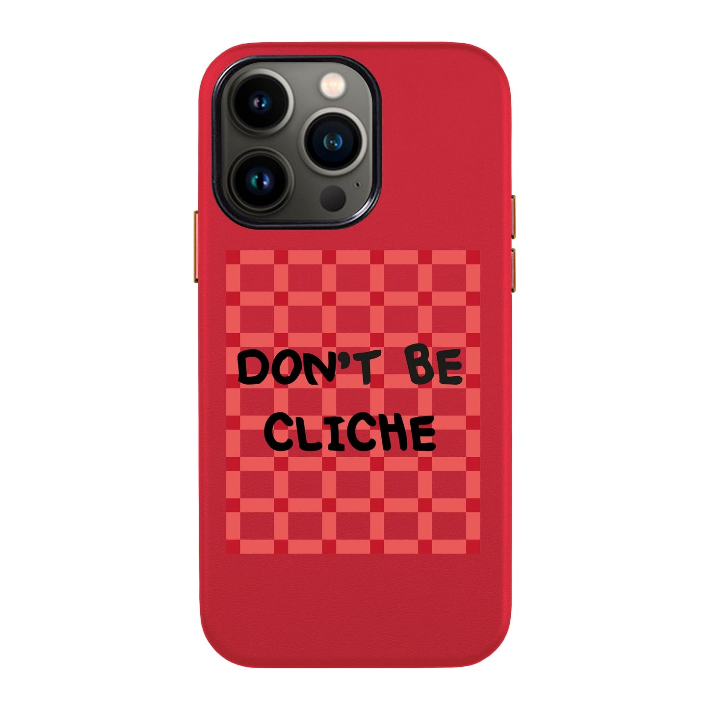 DON'T BE CLICHE-iPhone 13 Pro Max Leather Kılıf