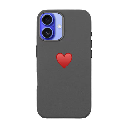 SPREAD HEART-iPhone 16 Leather Premium Kılıf MagSafe Özellikli