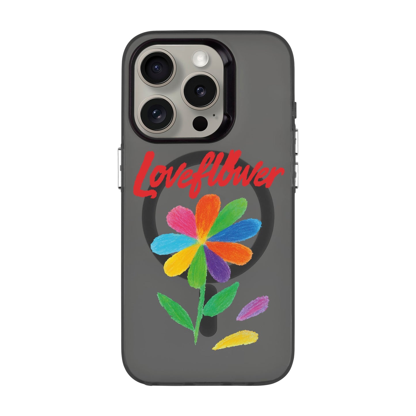 LOVE FLOWER-iPhone 15 Pro Hold Kılıf MagSafe Özellikli