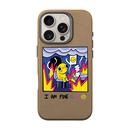I AM FINE-iPhone 16 Pro Leather Premium Kılıf MagSafe Özellikli