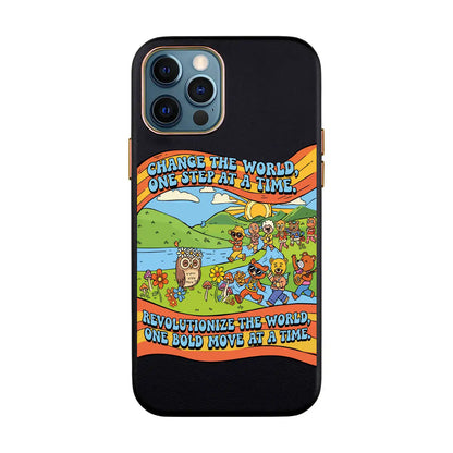 CHANGE THE WORLD-iPhone 7 Plus / 8 Plus Leather Kılıf