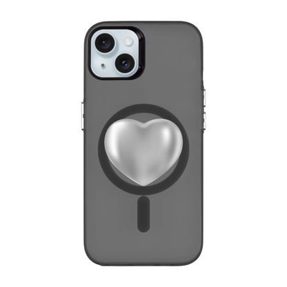 SILVER HEART-iPhone 15 Plus Hold Kılıf MagSafe Özellikli