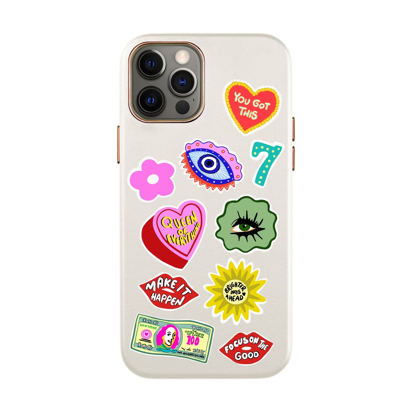 HM STICKERS-iPhone 12 Pro Max Leather Kılıf