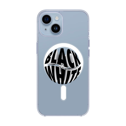 BLACK WHITE-iPhone 13 Pro Max Solid Kılıf MagSafe Özellikli