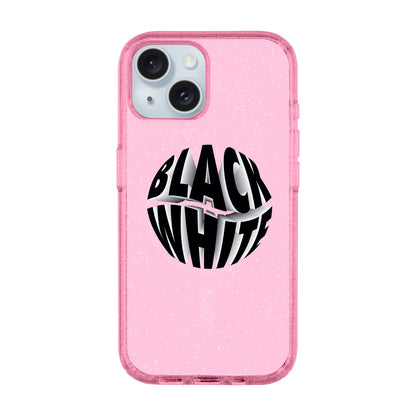 BLACK WHITE-iPhone 15 Shiny Kılıf MagSafe Özellikli