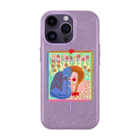 KEDİ POSTA PULU-iPhone 14 Pro Max Radiant Kılıf MagSafe Özellikli