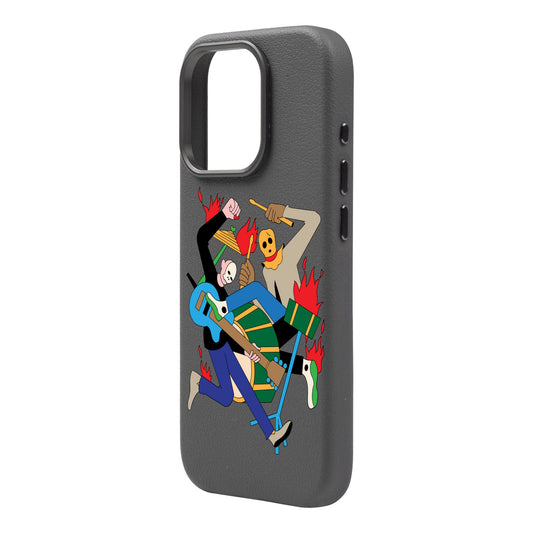 MONSTER MASH-iPhone 16 Plus Leather Premium Kılıf MagSafe Özellikli