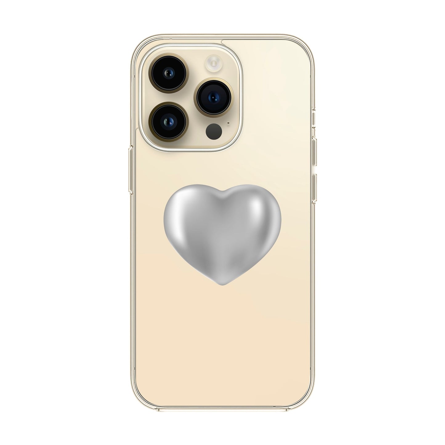 SILVER HEART-iPhone 14 Pro Solid Kılıf