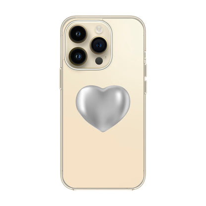 SILVER HEART-iPhone 14 Pro Solid Kılıf