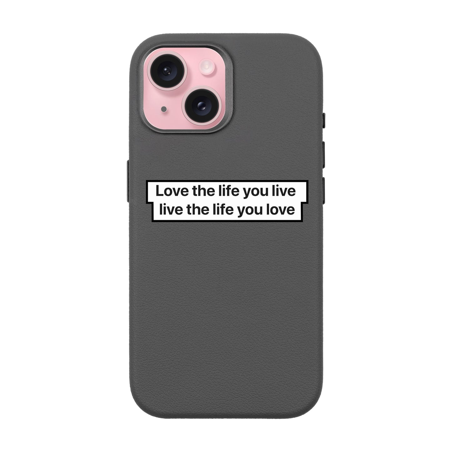LOVE THE LIFE-iPhone 15 Leather Premium Kılıf MagSafe Özellikli