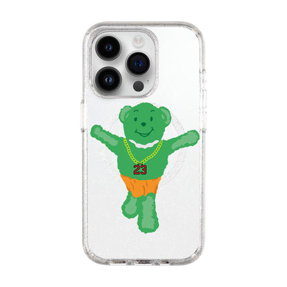GREEN BEAR-iPhone 14 Pro Shiny Kılıf MagSafe Özellikli