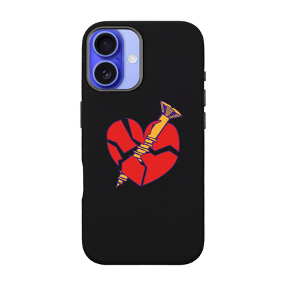BROKEN HEART-iPhone 16 Plus Leather Premium Kılıf MagSafe Özellikli