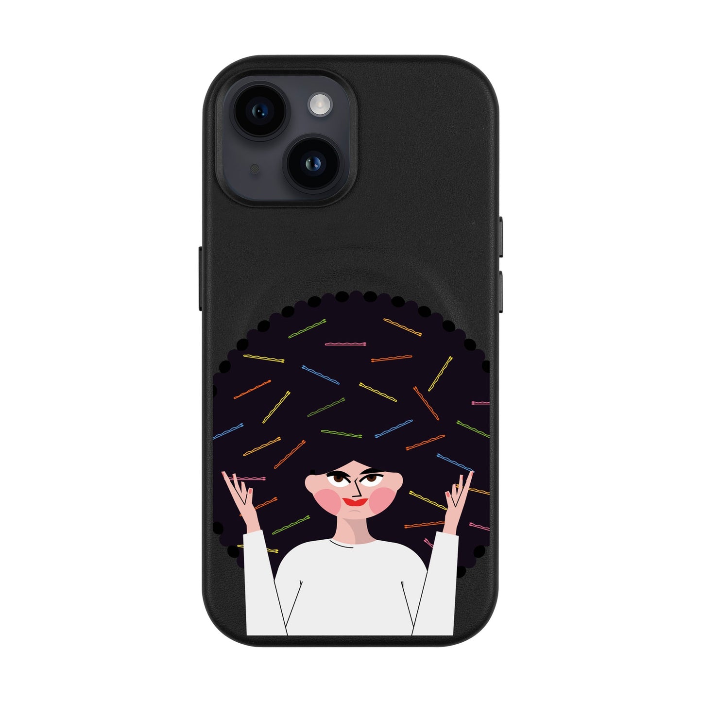 TANGLES OF HAPPINESS-Leather Kılıf MagSafe Özellikli - iPhone 13