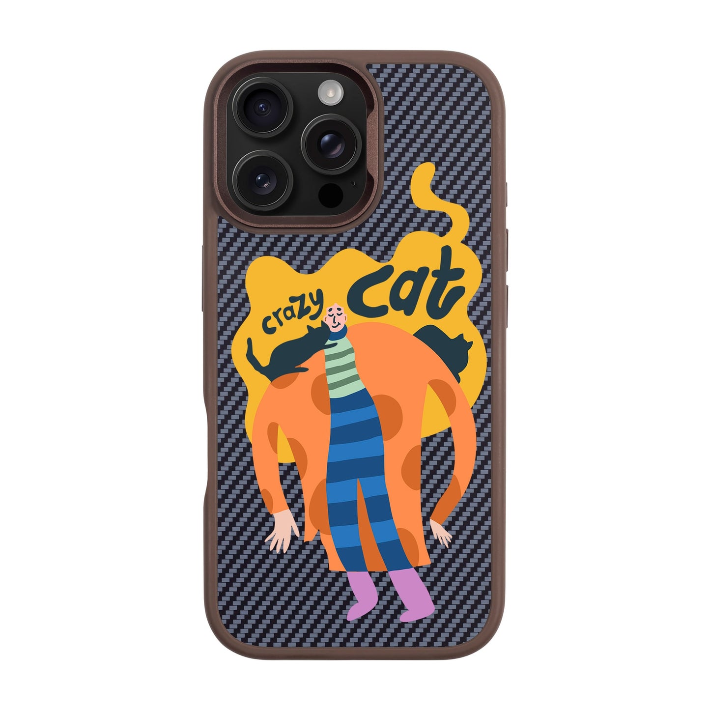 CRAZY CAT-iPhone 16 Pro Max Plaid Kılıf MagSafe Özellikli
