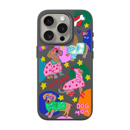 DOG MOM-iPhone 15 Pro Leather Premium Kılıf MagSafe Özellikli