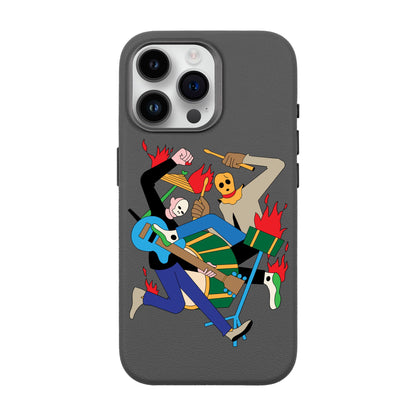 MONSTER MASH-iPhone 14 Pro Max Leather Premium Kılıf MagSafe Özellikli