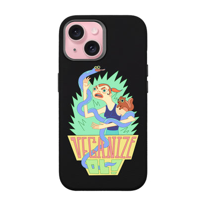 VEGANİZE-iPhone 15 Leather Premium Kılıf MagSafe Özellikli