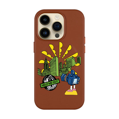 HELP ME OUT-Leather Kılıf MagSafe Özellikli - iPhone 14 Pro