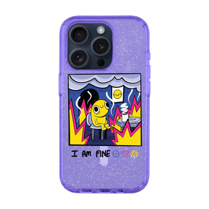 I AM FINE-iPhone 15 Pro Shiny Kılıf MagSafe Özellikli