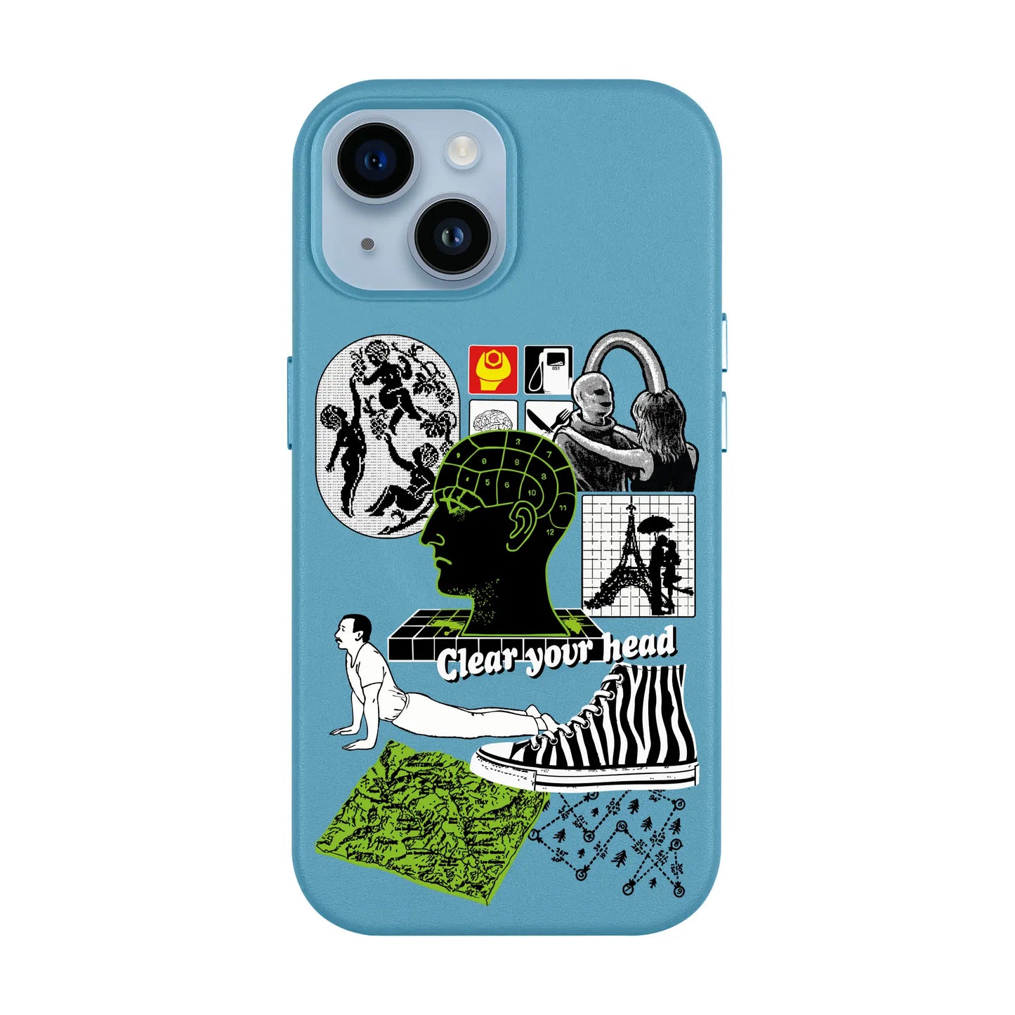 CLEAR YOUR HEAD-iPhone 14 Leather Kılıf MagSafe Özellikli
