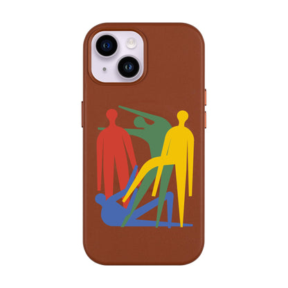 MANBOS-Leather Kılıf MagSafe Özellikli - iPhone 13