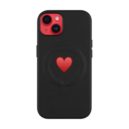 SPREAD HEART-iPhone 14 Plus Leather Kılıf MagSafe Özellikli