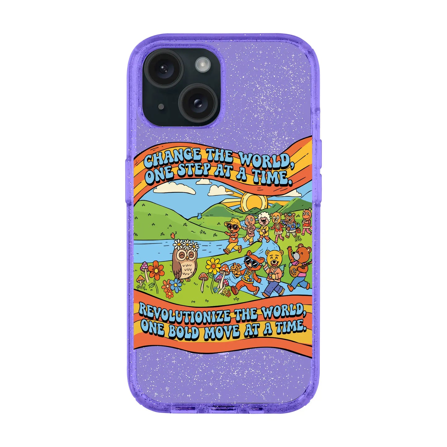 CHANGE THE WORLD-iPhone 15 Shiny Kılıf MagSafe Özellikli